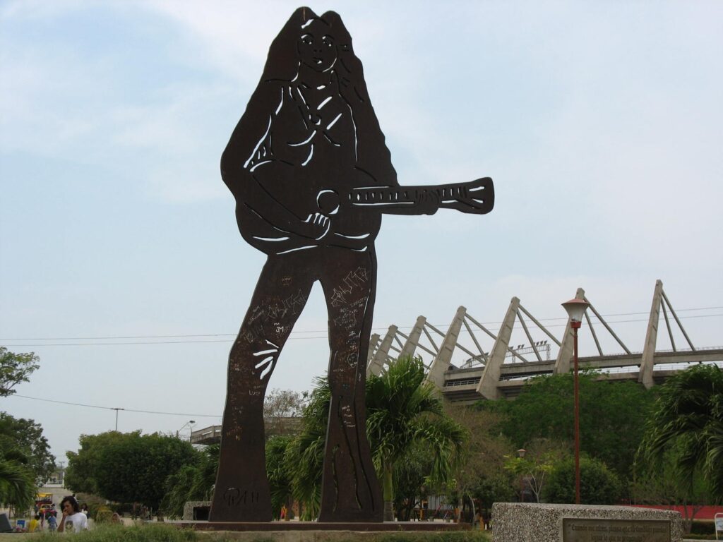 The Shakira statue in Barranquilla