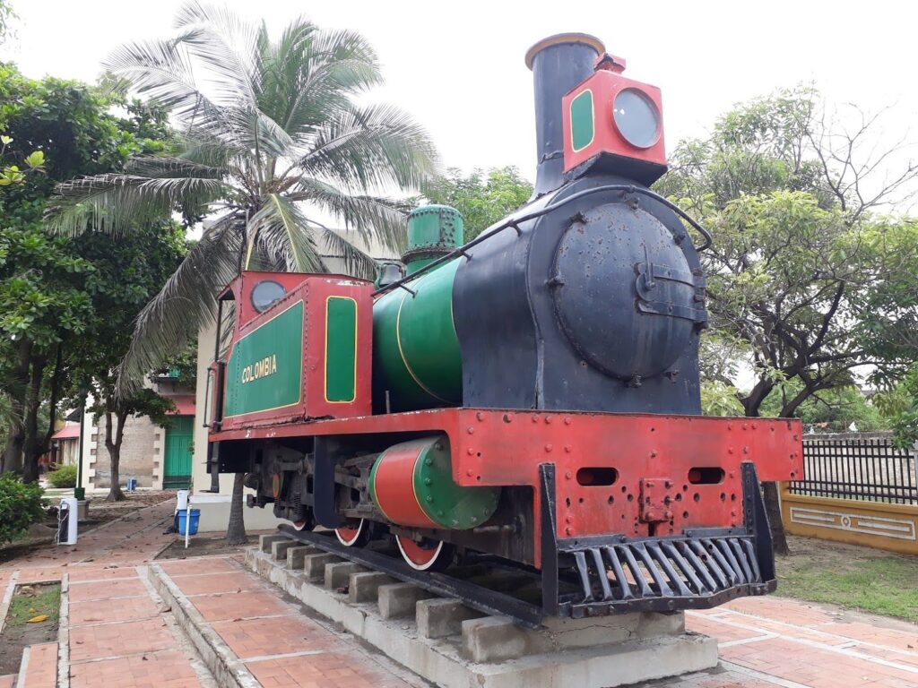 Historic Colombian railroad locomotive - Barranquilla had Colombia's first railroad